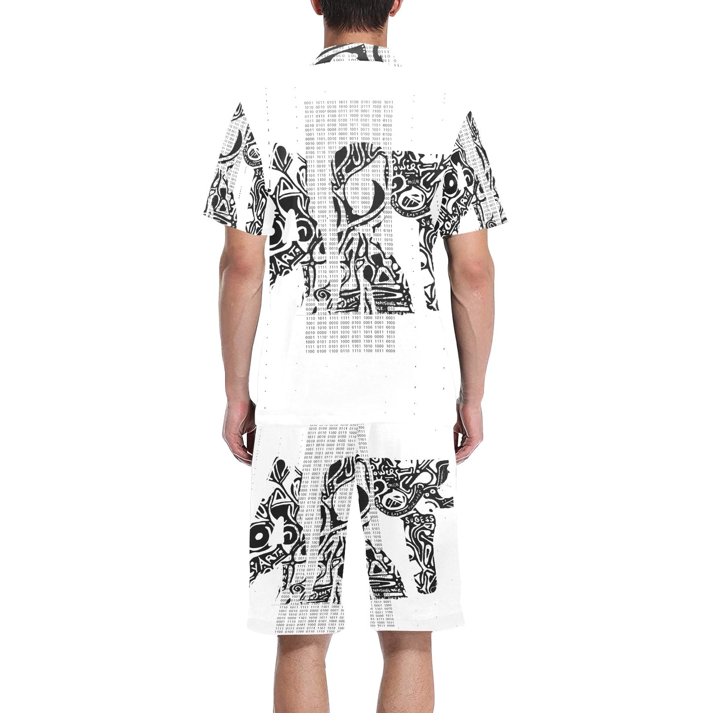 Outlines V-Neck Short Pajama Set