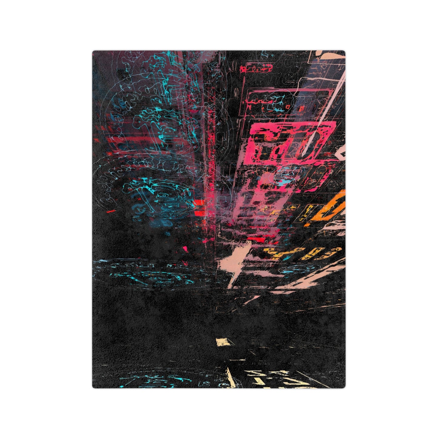 Abstract Urban Art Velveteen Microfiber Blanket