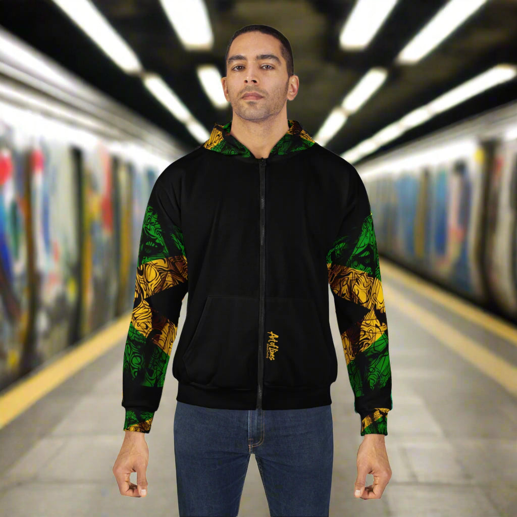 Bold Lion Unisex Zip Hoodie