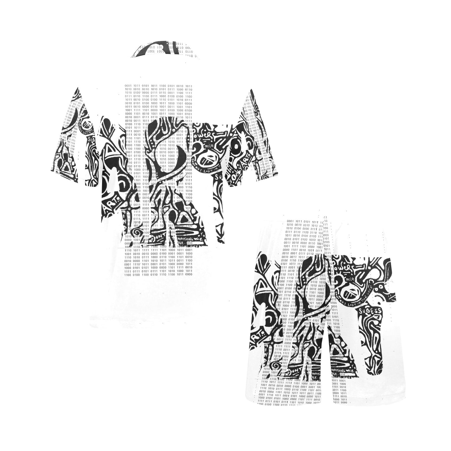 Outlines V-Neck Short Pajama Set