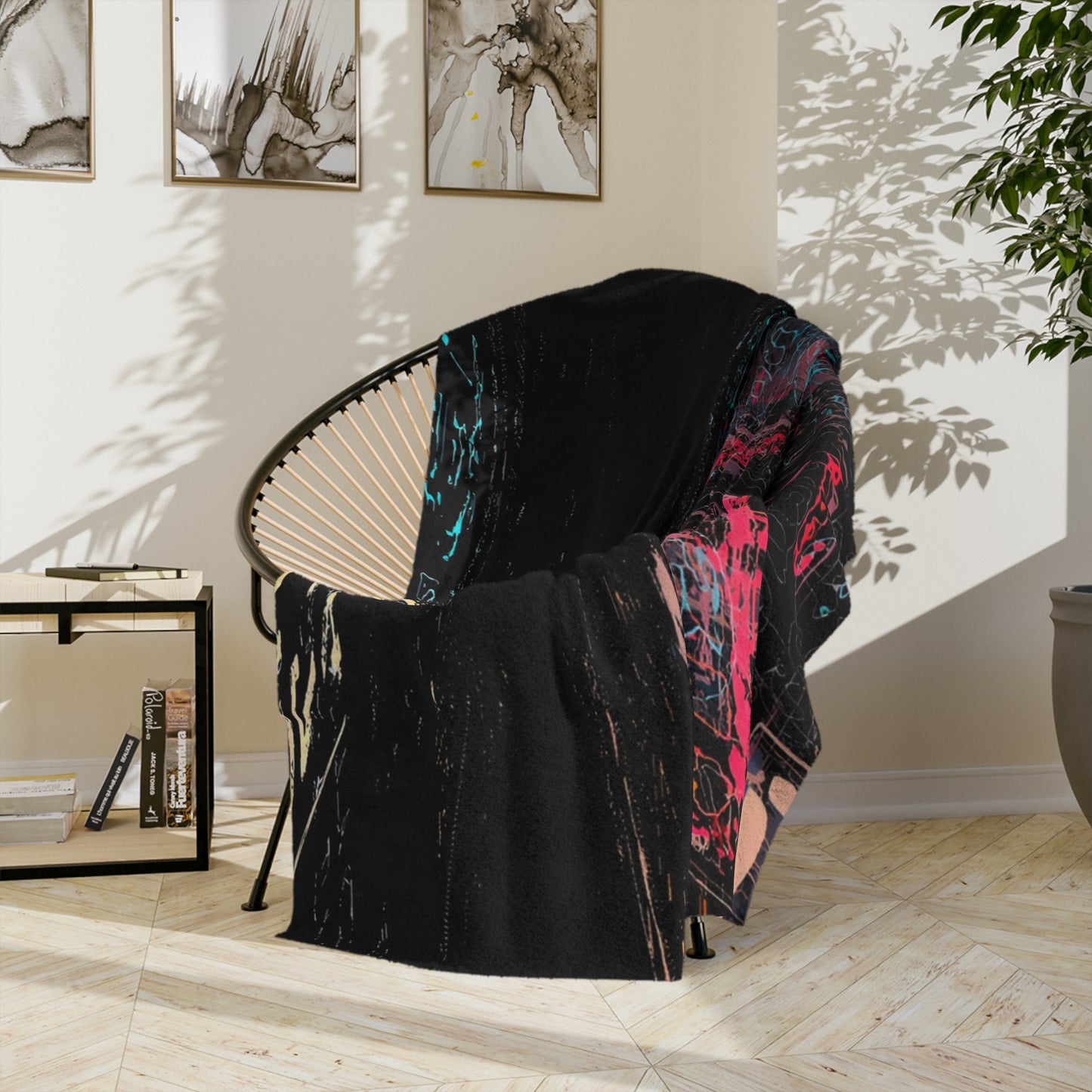 Abstract Urban Art Velveteen Microfiber Blanket