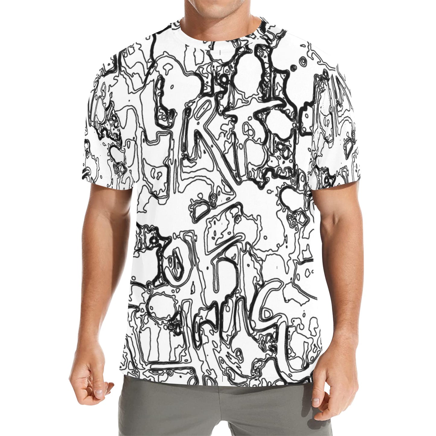 Outlines Crew Neck T-Shirt(Made in USA)