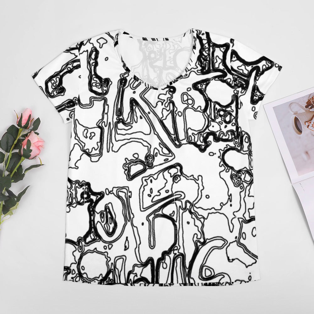 Outlines V-neck short sleeve T