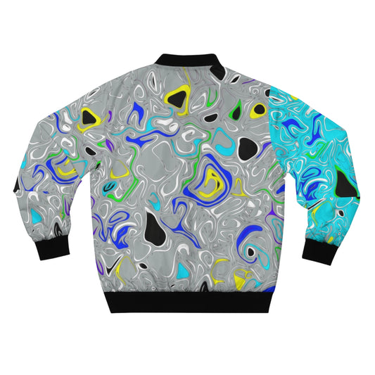 Graffiti Gray Bomber Jacket