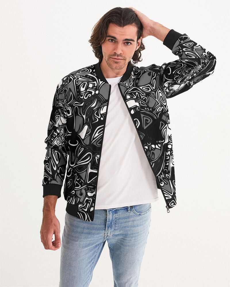 Gray Perception Unisex Bomber Jacket
