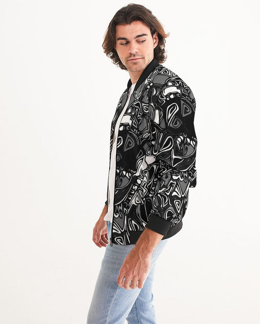 Gray Perception Unisex Bomber Jacket