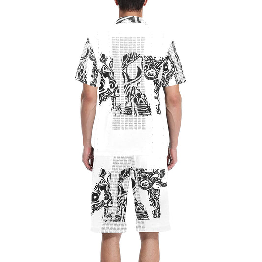 Outlines V-Neck Short Pajama Set