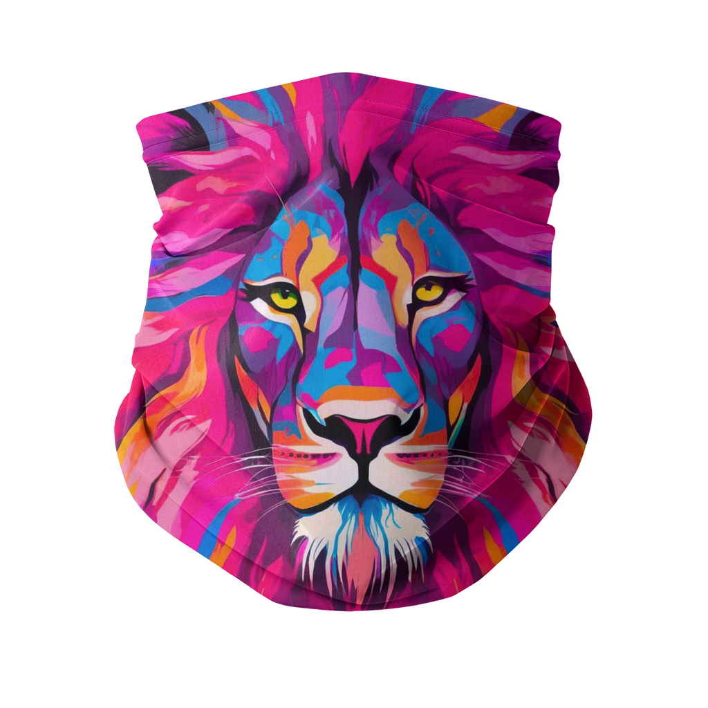 Pink Lions Mane Neck Gaiter