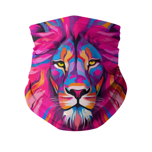 Pink Lions Mane Neck Gaiter