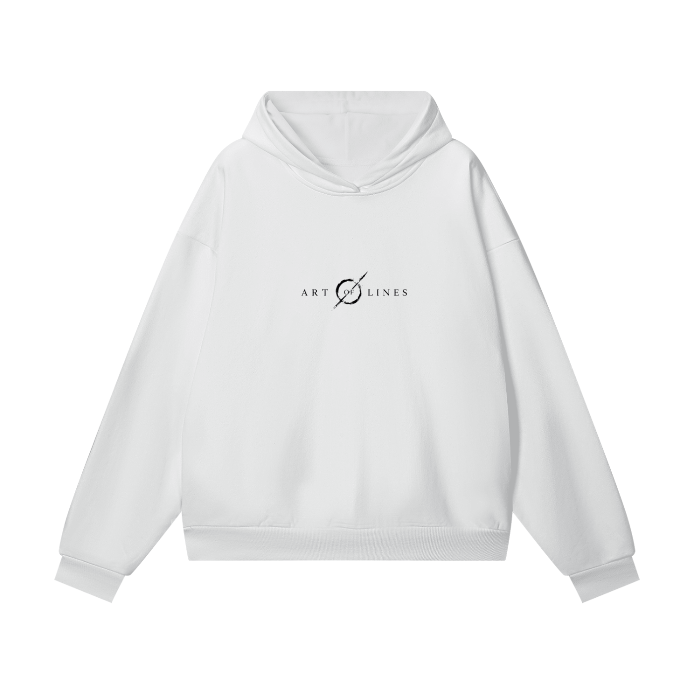 Thoughts print hidden pocket fleece hoodie