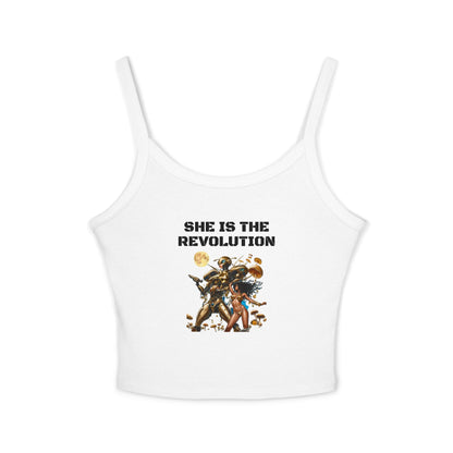She is the Revolution Women's Spaghetti Strap Tank Top
