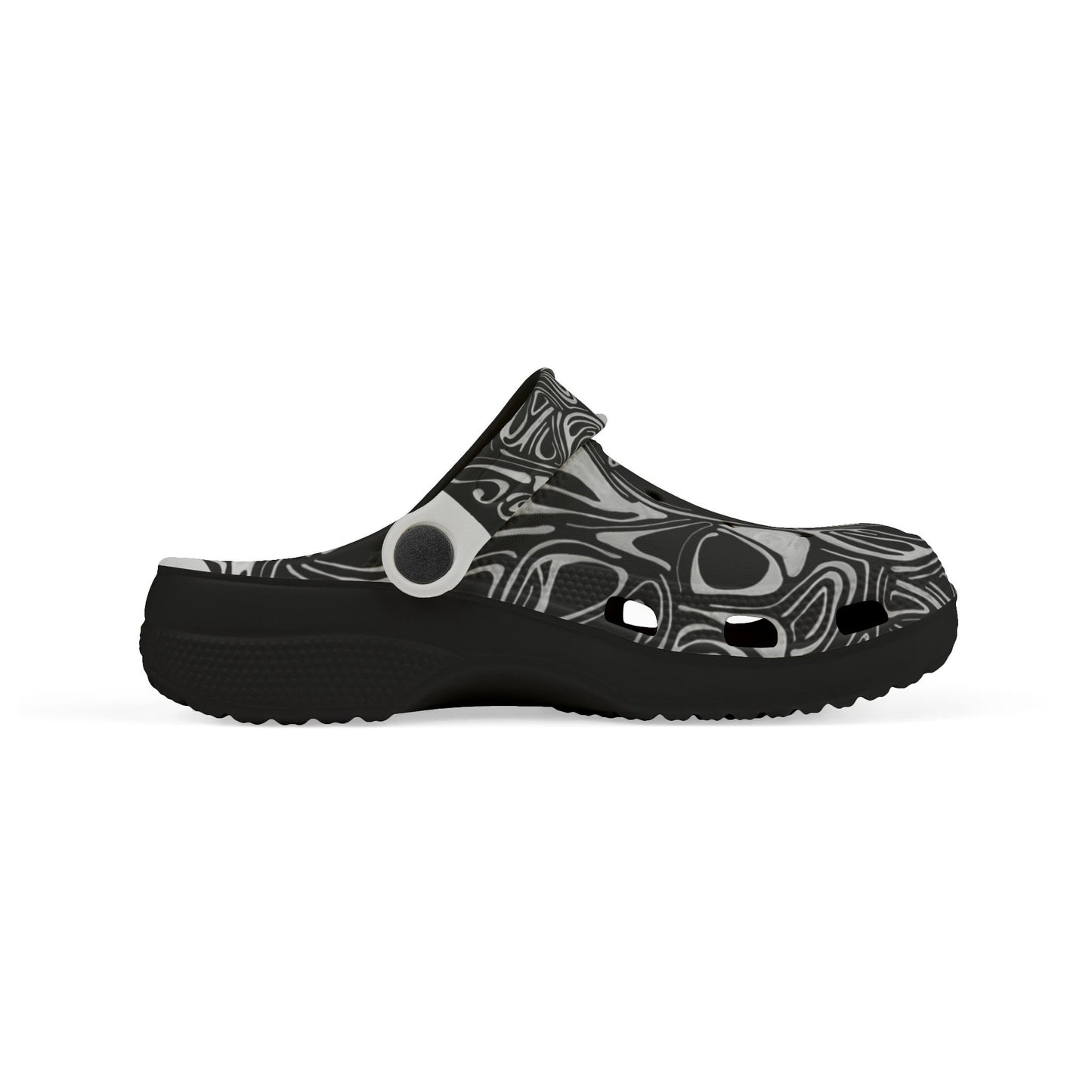 Kids' Black Marble EVA Foam Clogs