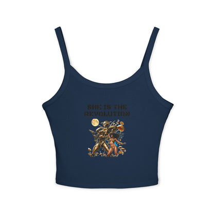 She is the Revolution Women's Spaghetti Strap Tank Top