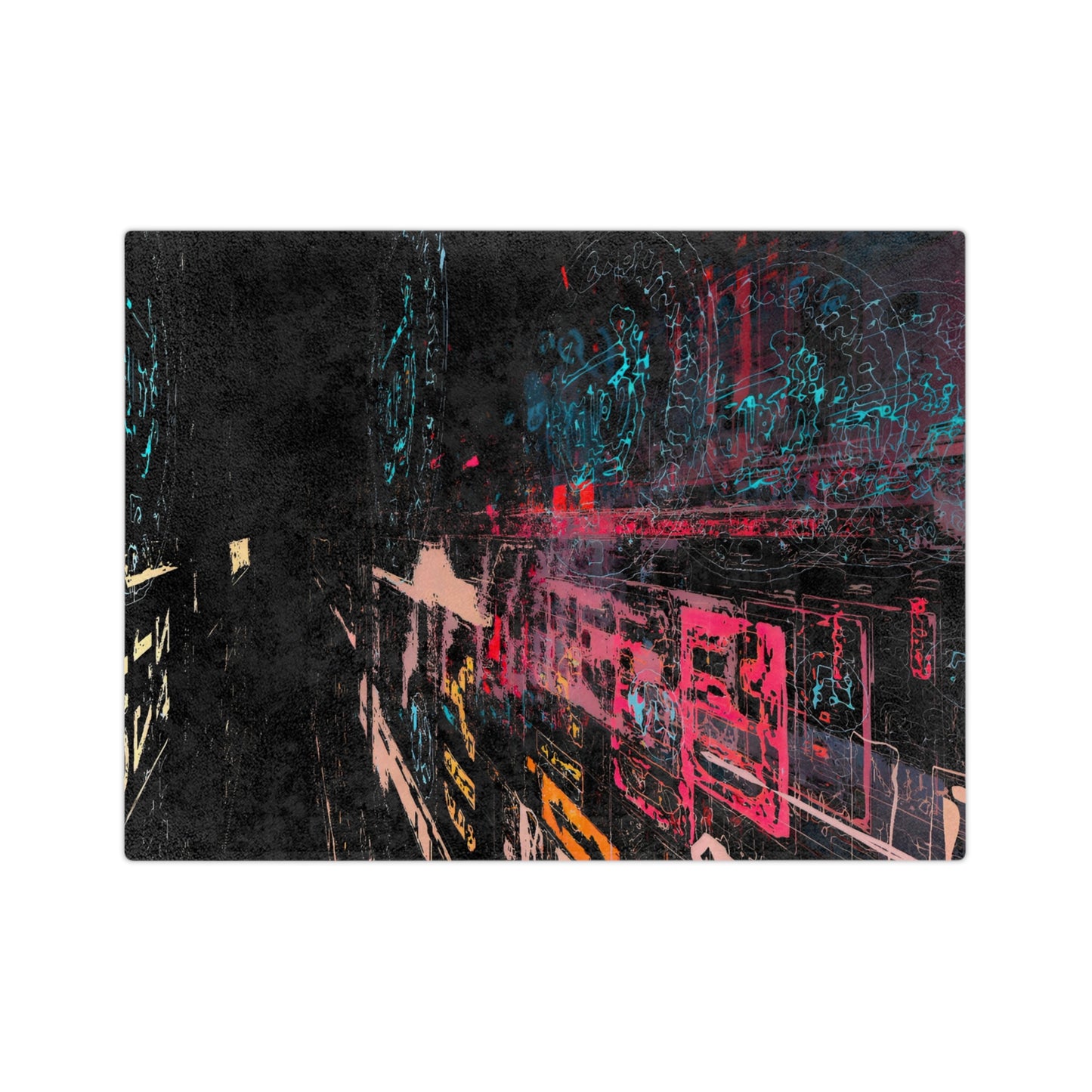 Abstract Urban Art Velveteen Microfiber Blanket
