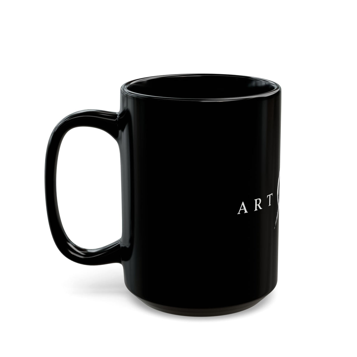 Art of Lines Black Coffee Mug (11oz, 15oz) – Minimalist Band Logo Ceramic Mug