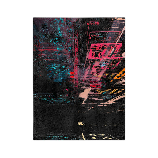Abstract Urban Art Velveteen Microfiber Blanket