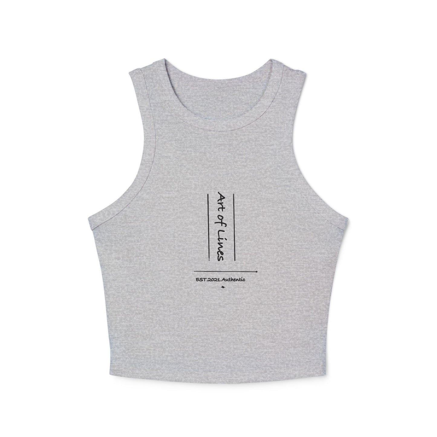 AOL Women's Micro Rib Racer Tank Top