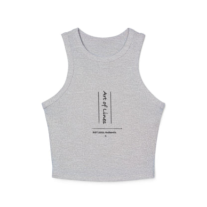AOL Women's Micro Rib Racer Tank Top
