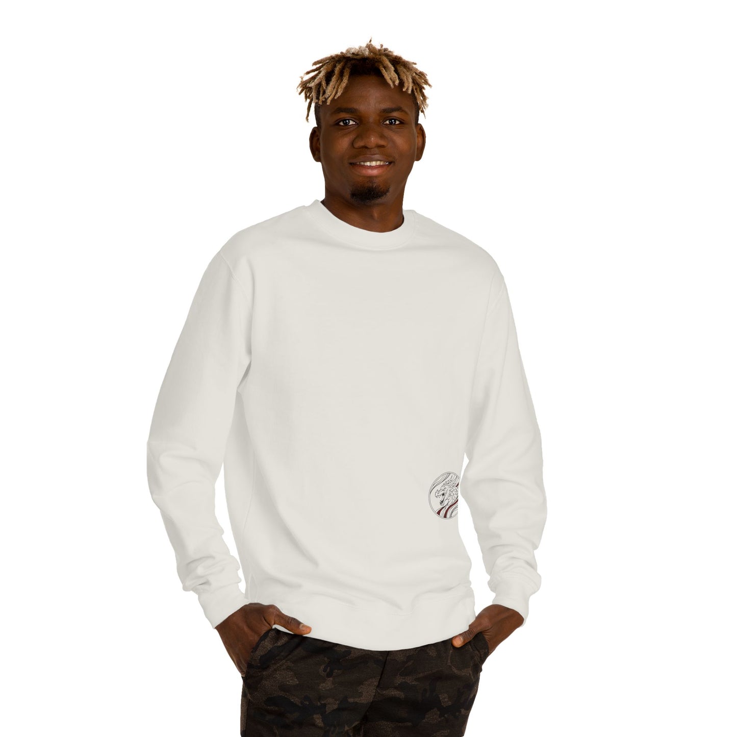 Minimal Marble Pocket Crewneck Sweatshirt