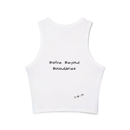 AOL Women's Micro Rib Racer Tank Top