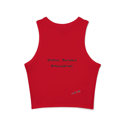 AOL Women's Micro Rib Racer Tank Top