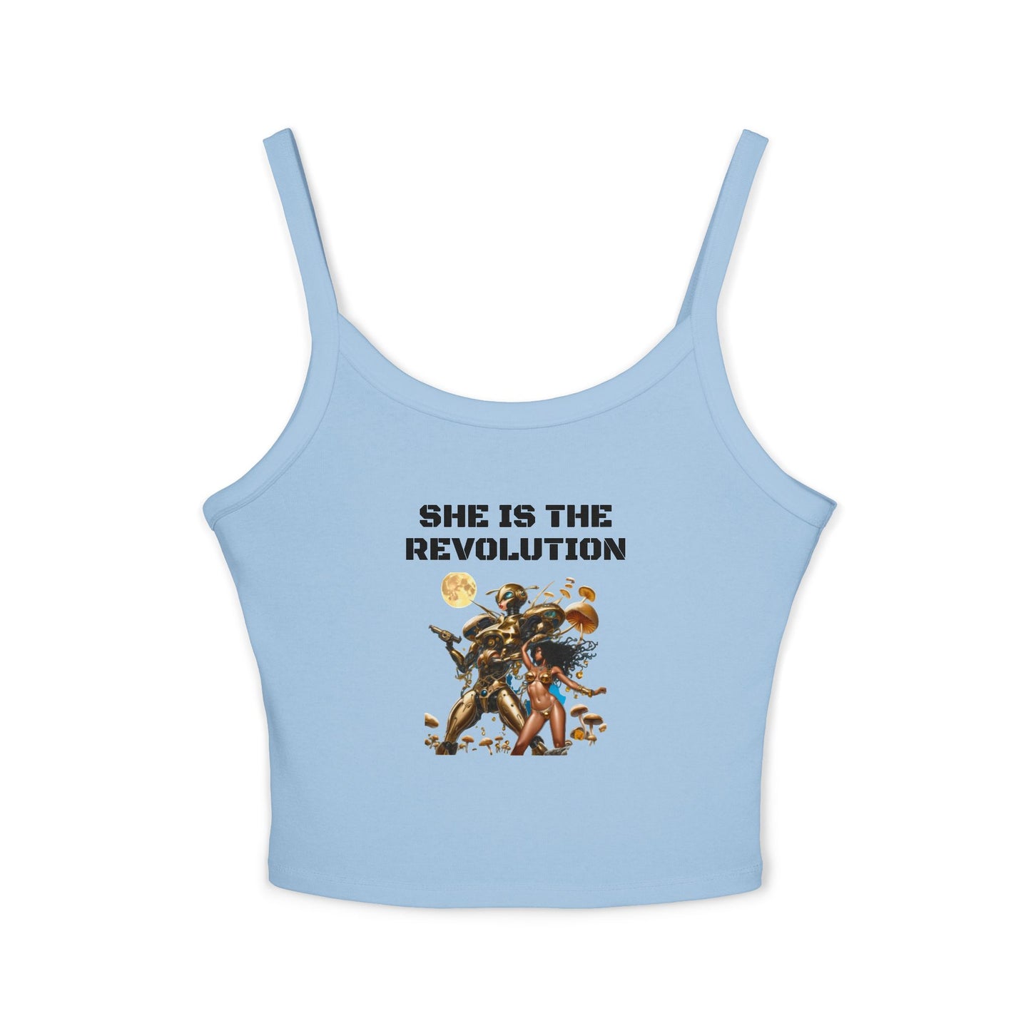 She is the Revolution Women's Spaghetti Strap Tank Top