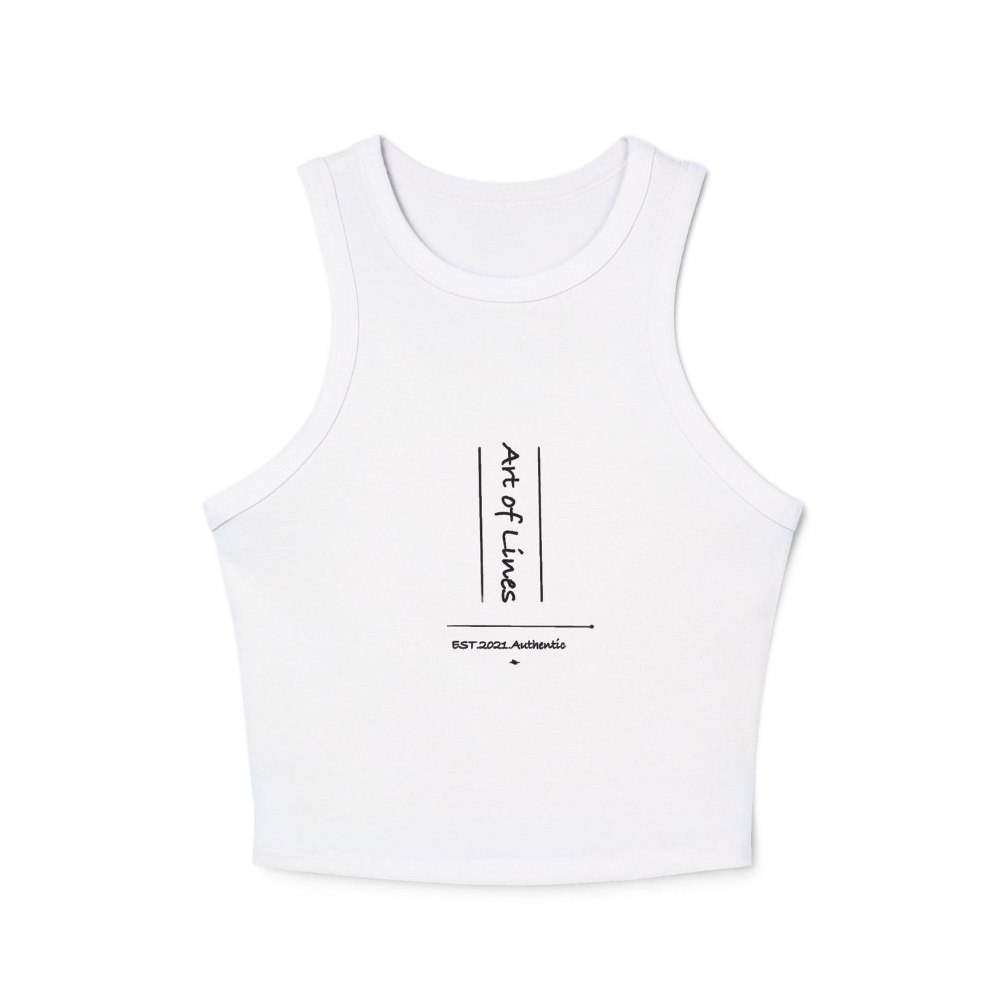 AOL Women's Micro Rib Racer Tank Top