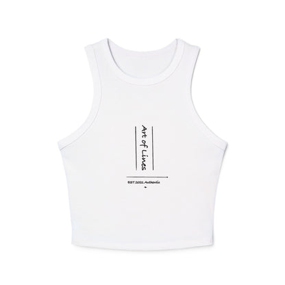AOL Women's Micro Rib Racer Tank Top