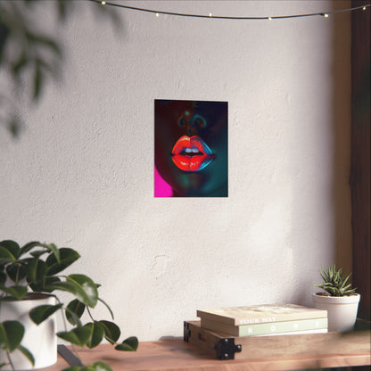 Fine Art Poster — Neon Lips Pop Art Print
