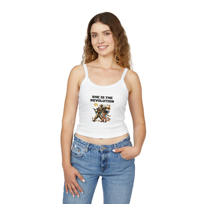 She is the Revolution Women's Spaghetti Strap Tank Top