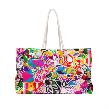 Colorful Abstract Weekender Bag – Vibrant Boho Travel Tote