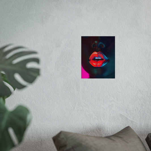 Fine Art Poster — Neon Lips Pop Art Print