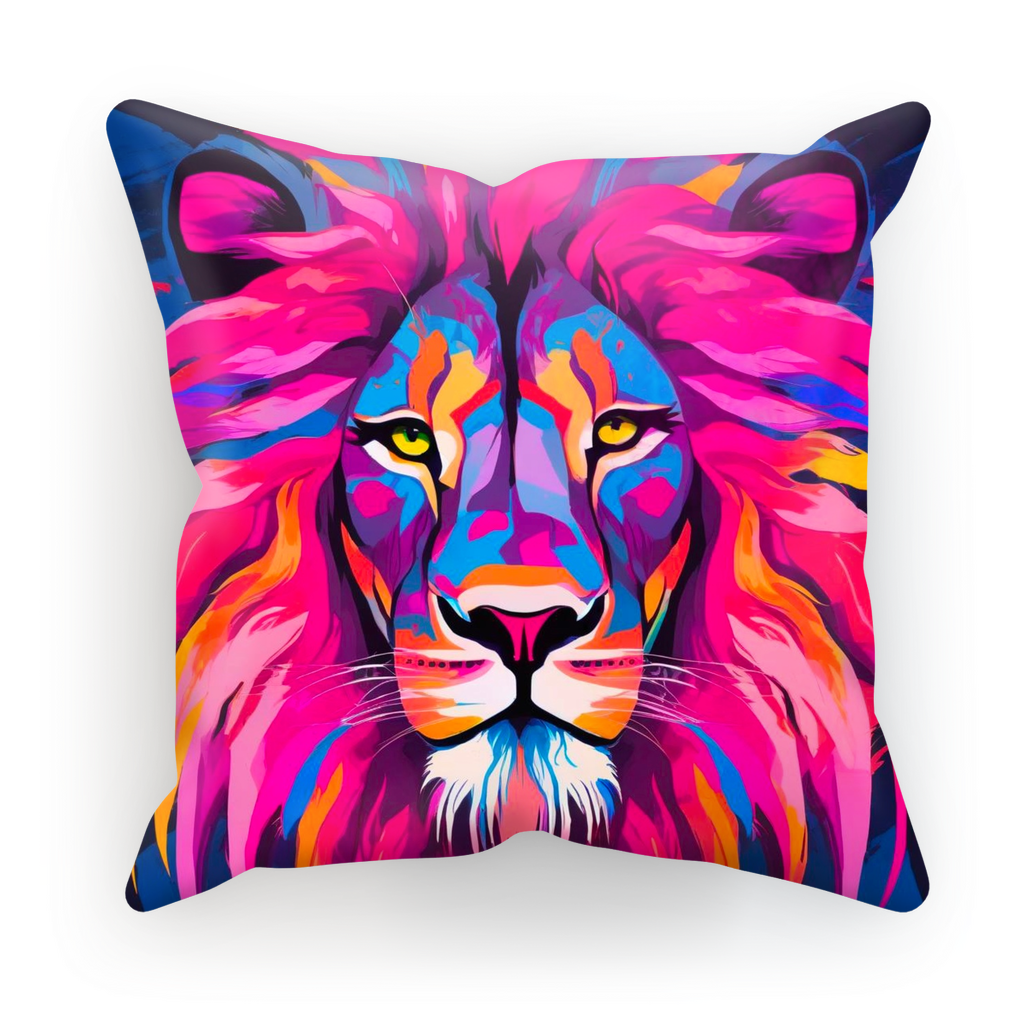 Pink Lion Mane Cushion Cover