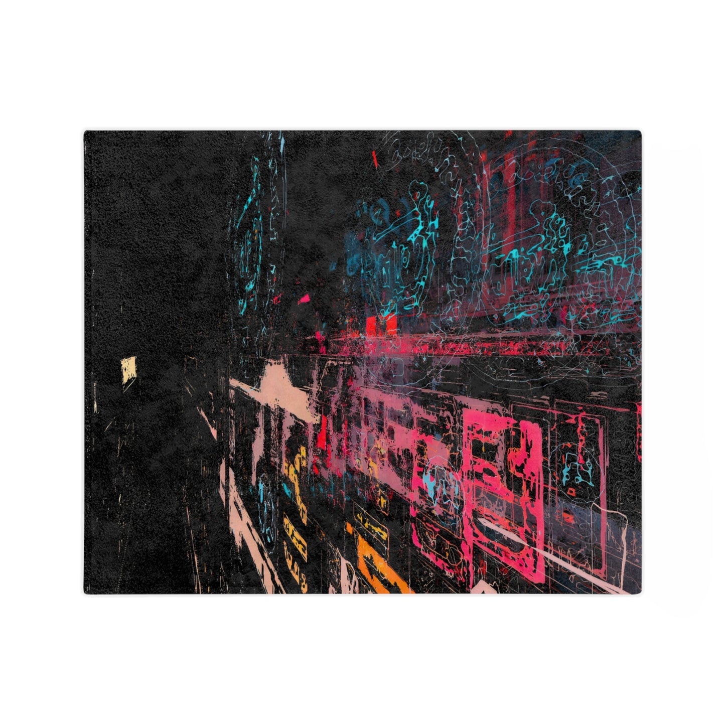 Abstract Urban Art Velveteen Microfiber Blanket