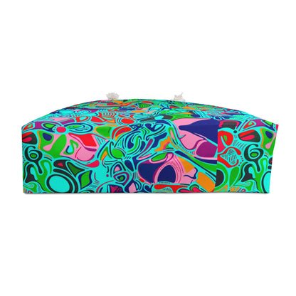 Vibrant Abstract Weekender Bag — Colorful Boho Travel Tote