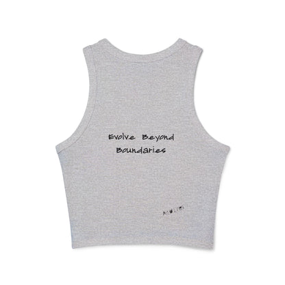 AOL Women's Micro Rib Racer Tank Top