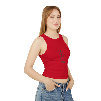 AOL Women's Micro Rib Racer Tank Top