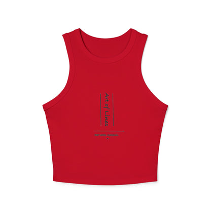 AOL Women's Micro Rib Racer Tank Top