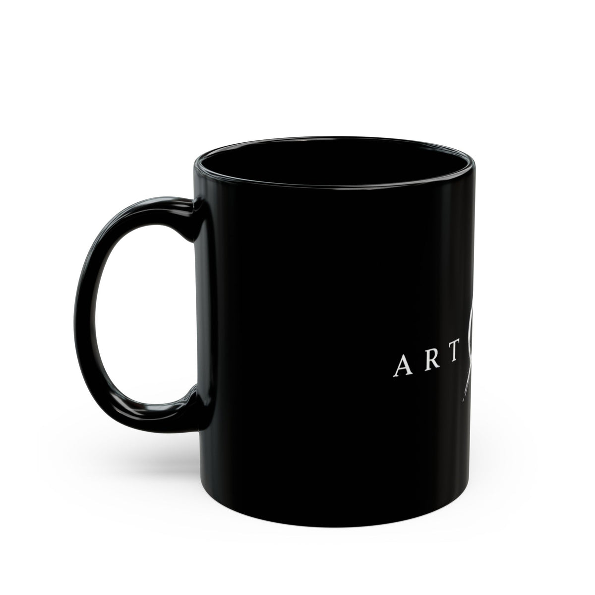 Art of Lines Black Coffee Mug (11oz, 15oz) – Minimalist Band Logo Ceramic Mug