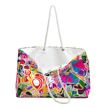 Colorful Abstract Weekender Bag – Vibrant Boho Travel Tote