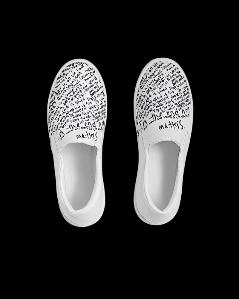 Words of a Feather Flock Together Women's Slip-On Canvas Shoe