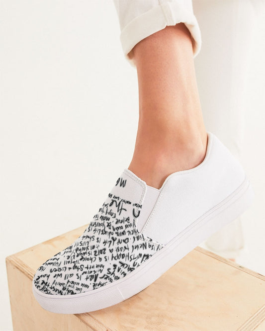 Words of a Feather Flock Together Women's Slip-On Canvas Shoe