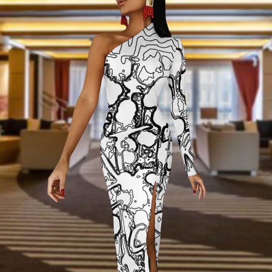 Outlines Half Sleeve Slit Dress