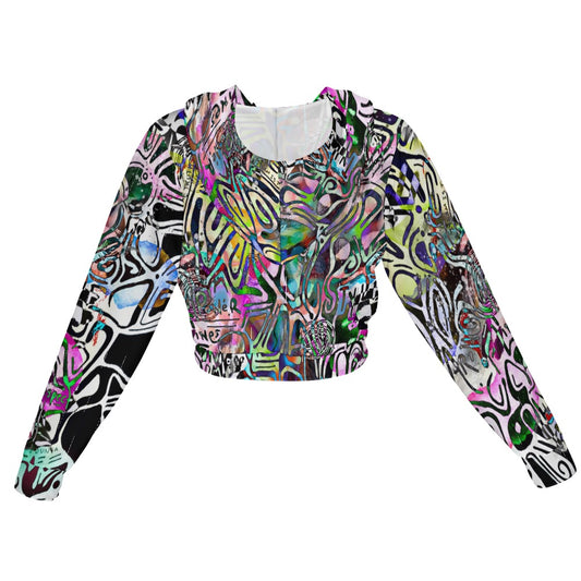 Prisim Pulse Chiffon Cropped Jacket