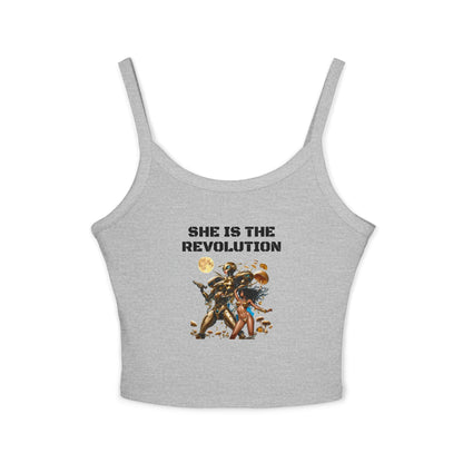 She is the Revolution Women's Spaghetti Strap Tank Top