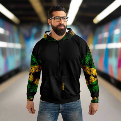Bold Lion Unisex Zip Hoodie