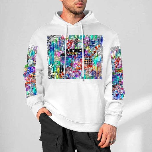 Drip colors 3 New Pure cotton hooded sweater