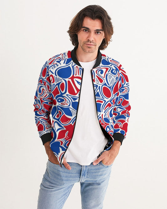 Men's all-over print bomber jacket, G design