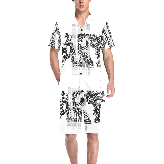 Outlines V-Neck Short Pajama Set