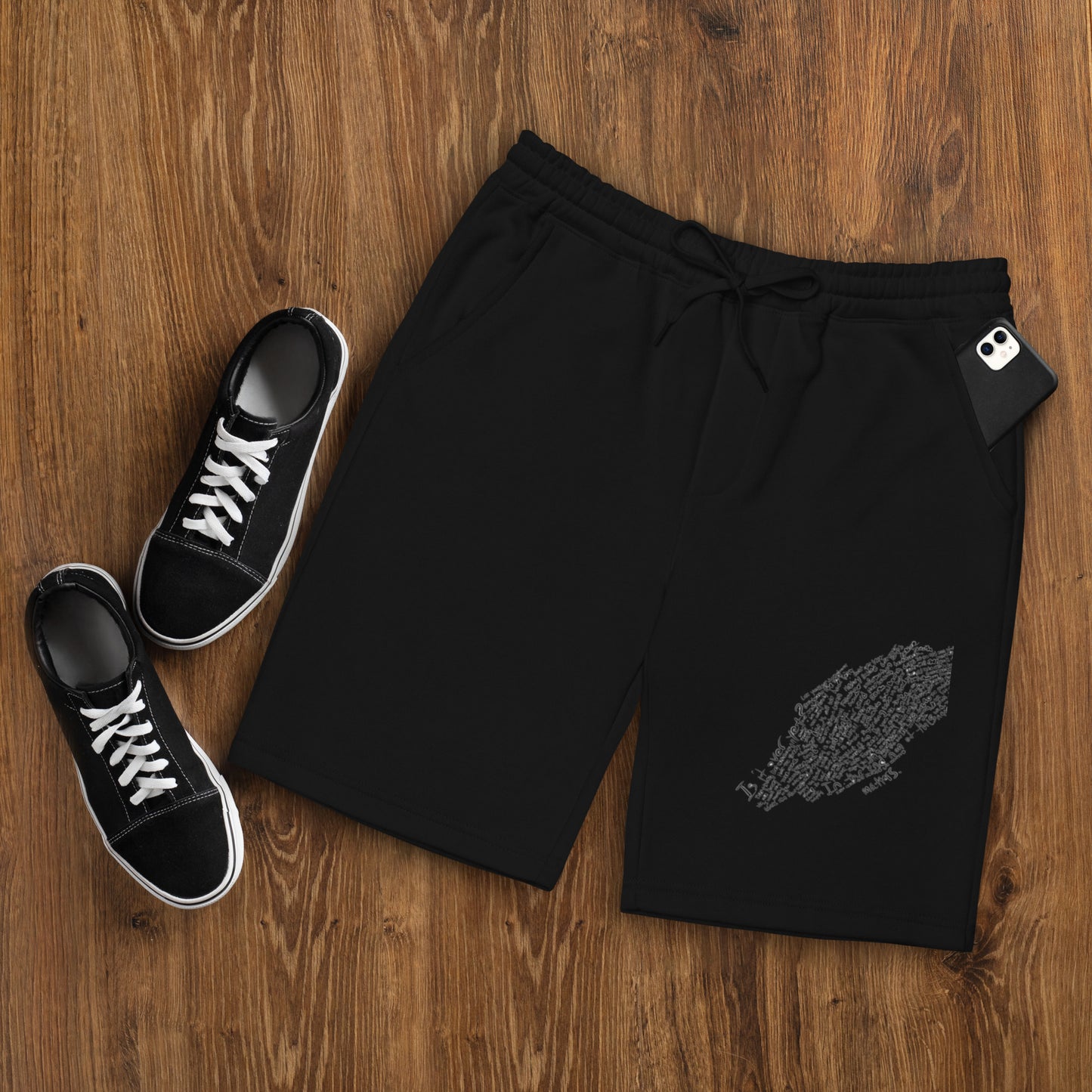 Words of Feather Flock Together Mens fleece shorts